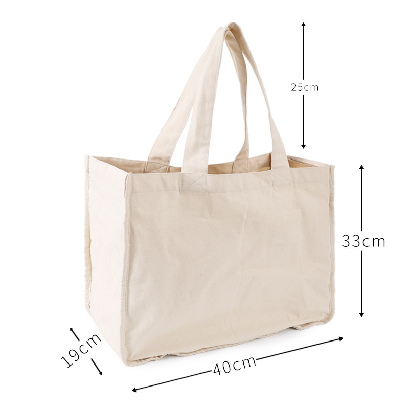 Large Canvas Reusable Grocery Tote Large Canvas Reusable Grocery Tote