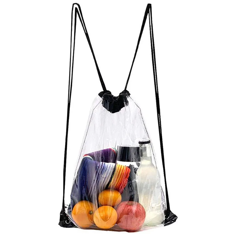 Large Capacity Clear Drawstring Backpack Large Capacity Clear Drawstring Backpack