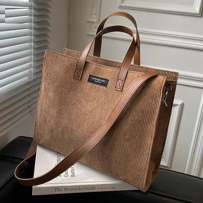Large Capacity Corduroy Crossbody Bag