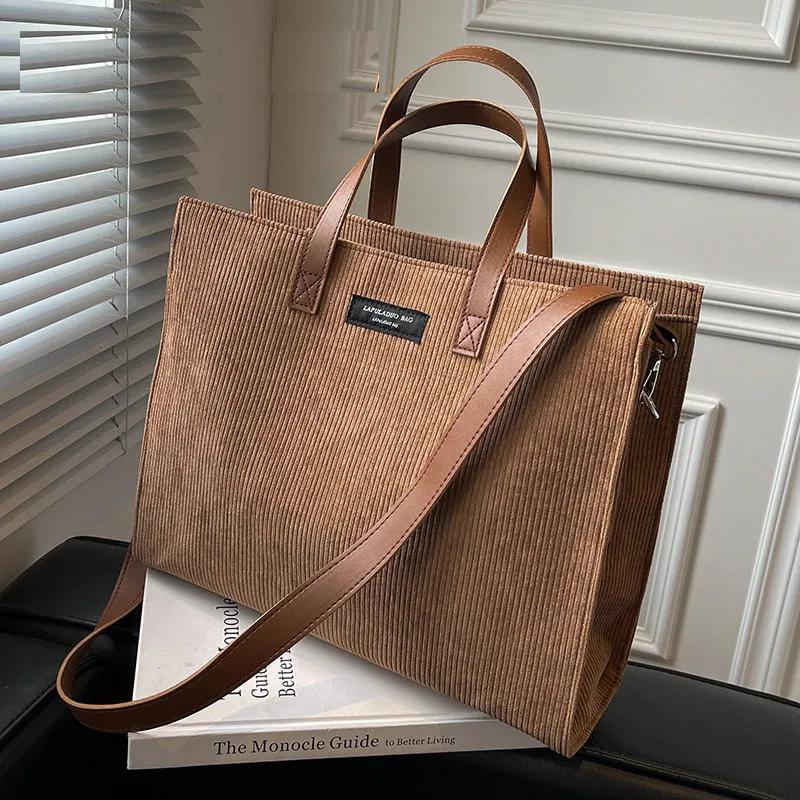Large Capacity Corduroy Crossbody Bag