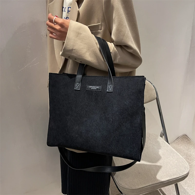 Large Capacity Corduroy Crossbody Bag