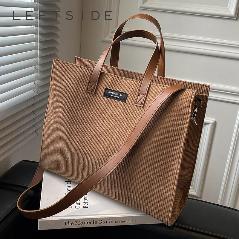 Large Capacity Corduroy Crossbody Bag