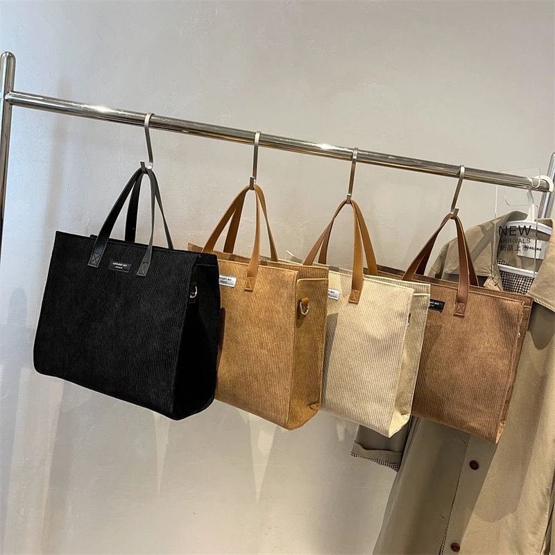Large Capacity Corduroy Crossbody Bag