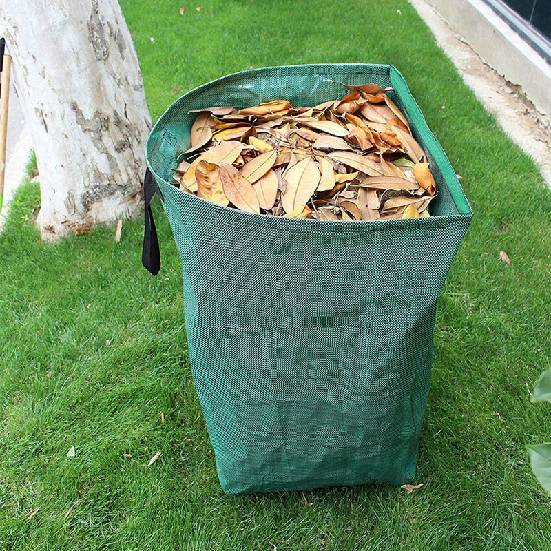 Large Capacity Garden Bag Reusable Leaf Sack Light Trash Can Foldable Garden Garbage Waste Collection Container Storage