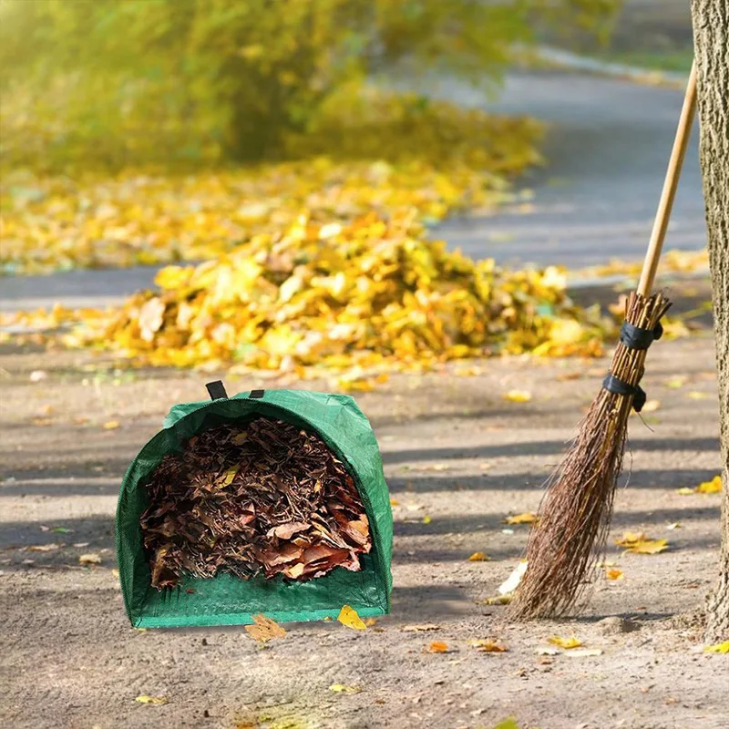 Large Capacity Garden Bag Reusable Leaf Sack Light Trash Can Foldable Garden Garbage Waste Collection Container Storage