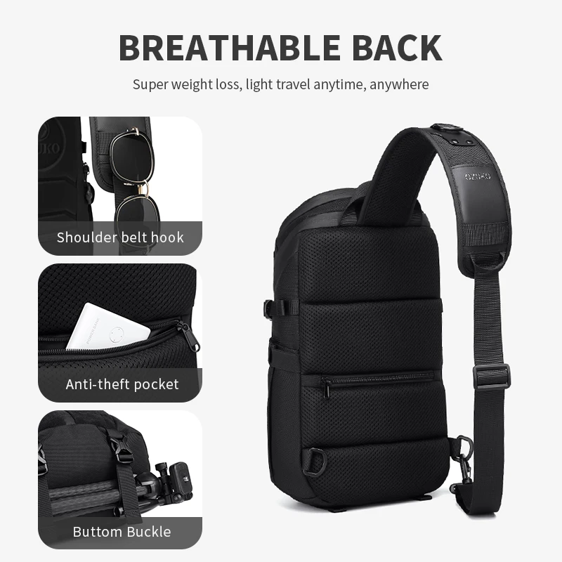 Large Capacity Men Shoulder Bag Waterproof Sling Crossbody Bags for Man Short Trip Messenger Bag Fashion Quality Chest
