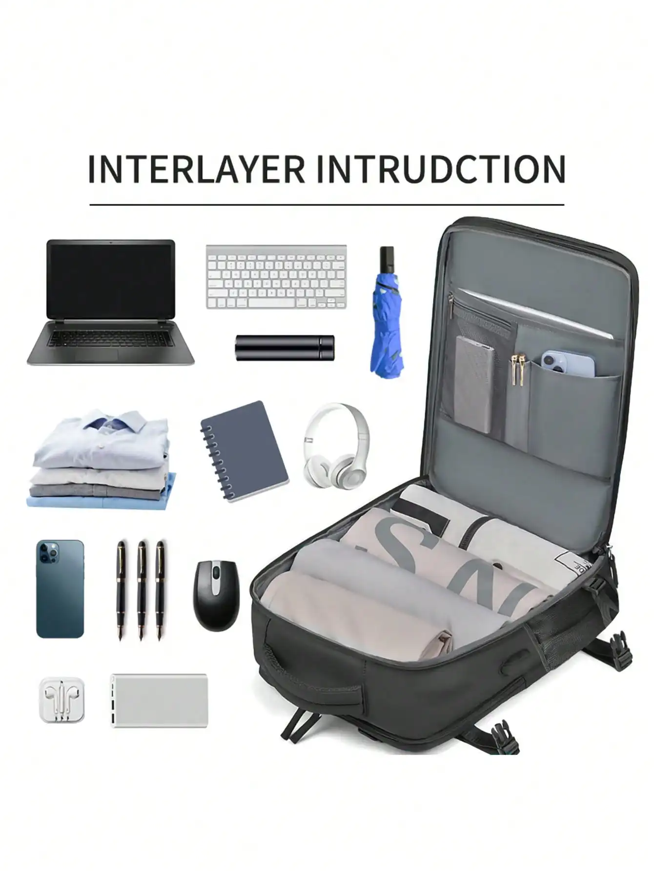 Large Capacity Multifunctional Business Travel Backpack Suitable For Women, Men, White-Collar Workers, Outdoor Travel