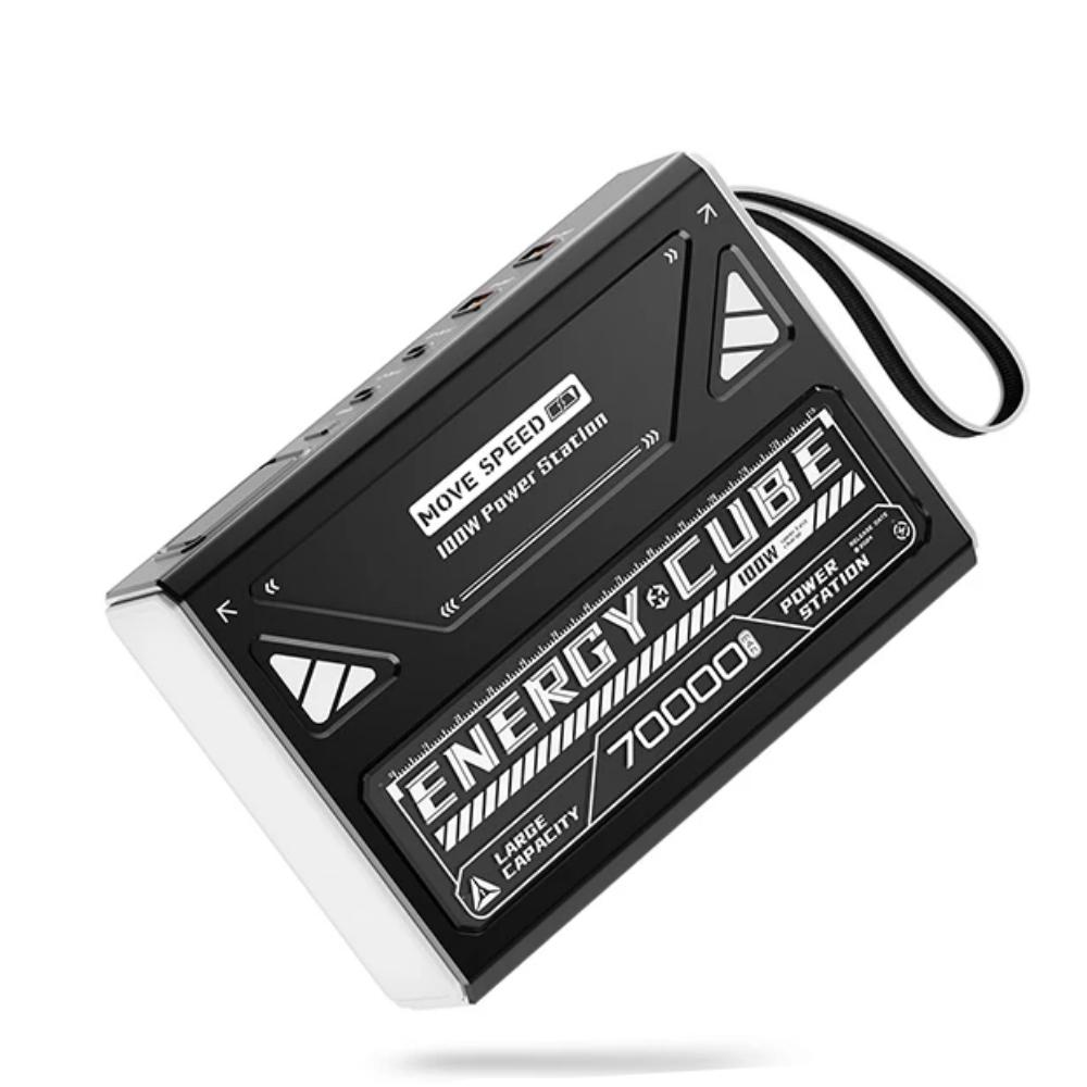 Large Capacity Power Bank 100W Fast Charge External Battery Flashlight Powerbank for Laptop Outdoor Camping
