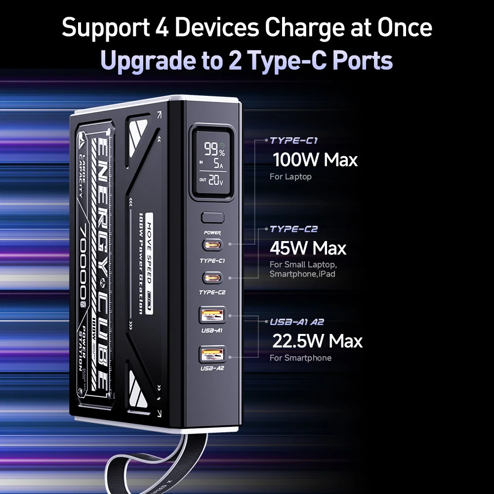 Large Capacity Power Bank 100W Fast Charge External Battery Flashlight Powerbank for Laptop Outdoor Camping Large Capacity Power Bank 100W Fast Charge External Battery Flashlight Powerbank for Laptop Outdoor Camping