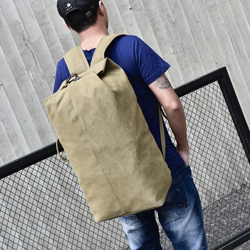 Large Capacity Rucksack Man Travel Bag Mountaineering Backpack Male Luggage Canvas Bucket Shoulder Bags for Boys Men