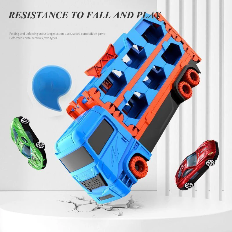 Large Car Transporter Truck Folding Track Racing Vehicle Kids Competitive Games Storage Alloy Car Boy Toy Children Large Car Transporter Truck Folding Track Racing Vehicle Kids Competitive Games Storage Alloy Car Boy Toy Children