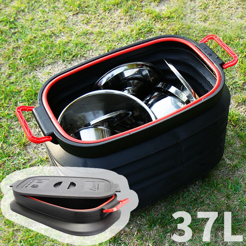 Large Collapsible Bucket with Lid