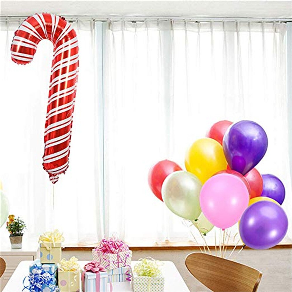 Large Foil Candy Cane Balloons (8pcs)