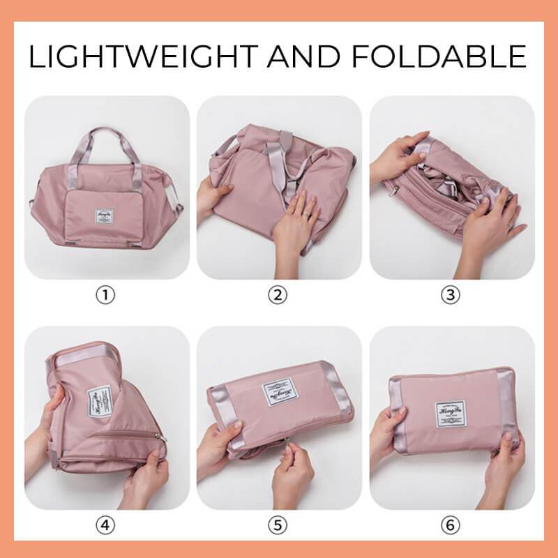 Large Foldable Carry On Tote Travel Bag