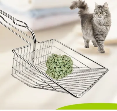 Large Iron Metal Kitty Litter Scoop