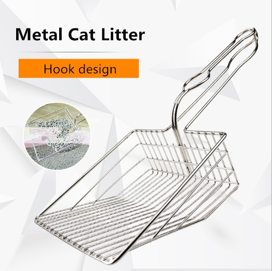 Large Iron Metal Kitty Litter Scoop