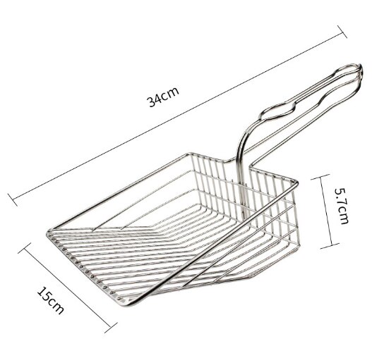 Large Iron Metal Kitty Litter Scoop