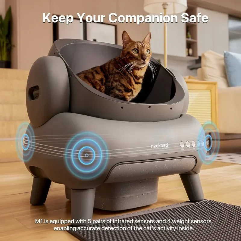 Large Low noise Odor Eliminator App Control Intelligent Electric Self Cleaning Smart Automatic Cat Litter Box