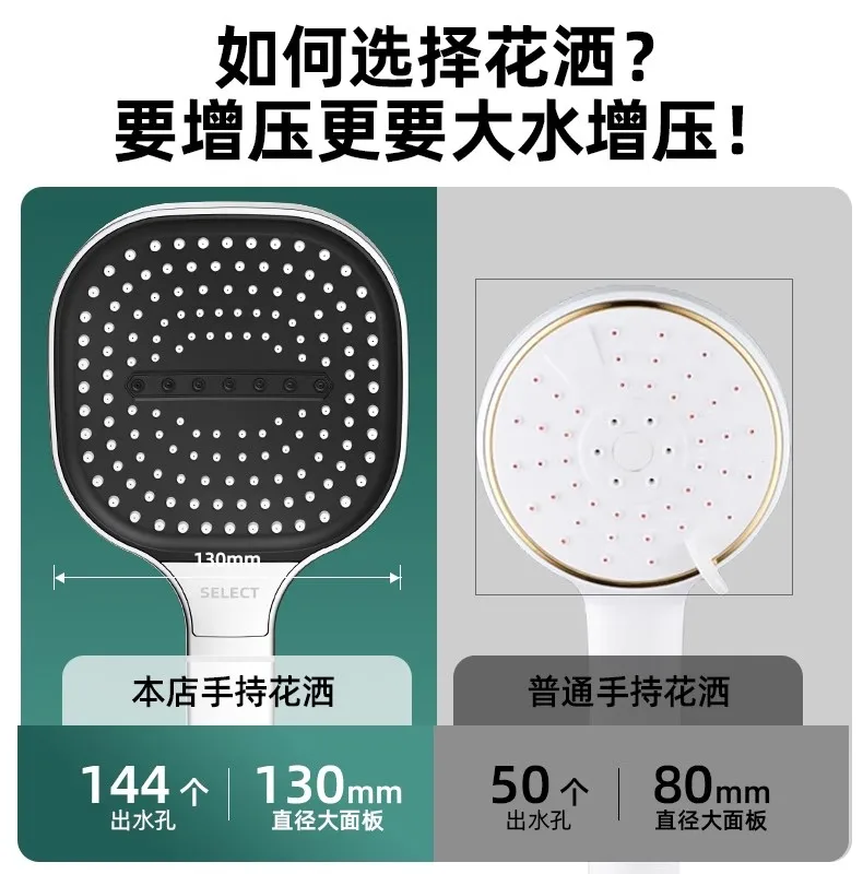 Large Panel 3 Modes Shower Head High Pressure Water Massage Shower Head With Filter Element Bathroom Accessories Large Panel 3 Modes Shower Head High Pressure Water Massage Shower Head With Filter Element Bathroom Accessories