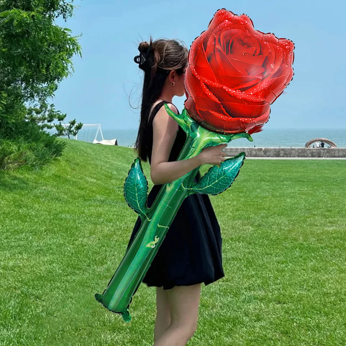 Large Simulation Red Rose Aluminum Film Balloon Mother's Day Wedding Proposal Girl Gift Anniversary Birthday Party