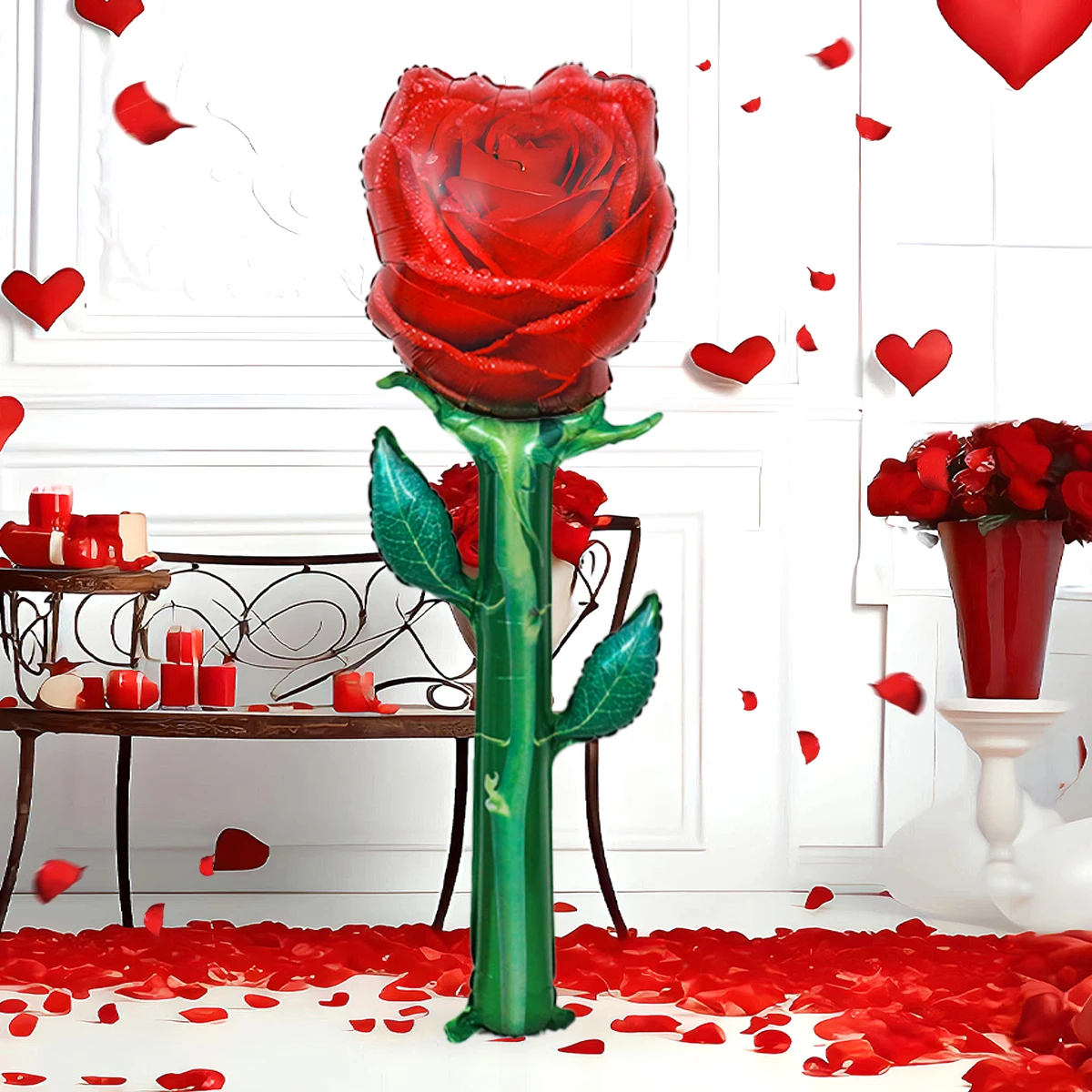 Large Simulation Red Rose Aluminum Film Balloon Mother's Day Wedding Proposal Girl Gift Anniversary Birthday Party