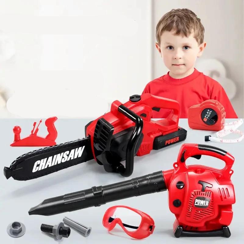 Large Size Children Electronic Chainsaw Kids Play Tools Pretend Play Tool Kits Electric Saw Children Simulated Play