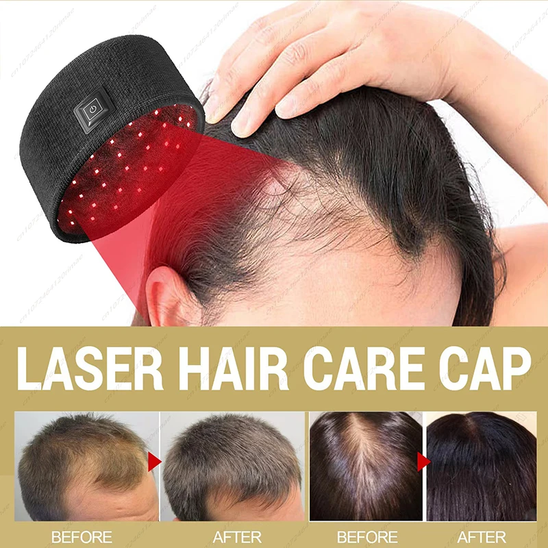 Laser Hair Cap Repairs Frizzy Hair, Thickens Hairline, Solidifies Head Massage, Cares for Damaged Hair, Heat Cap