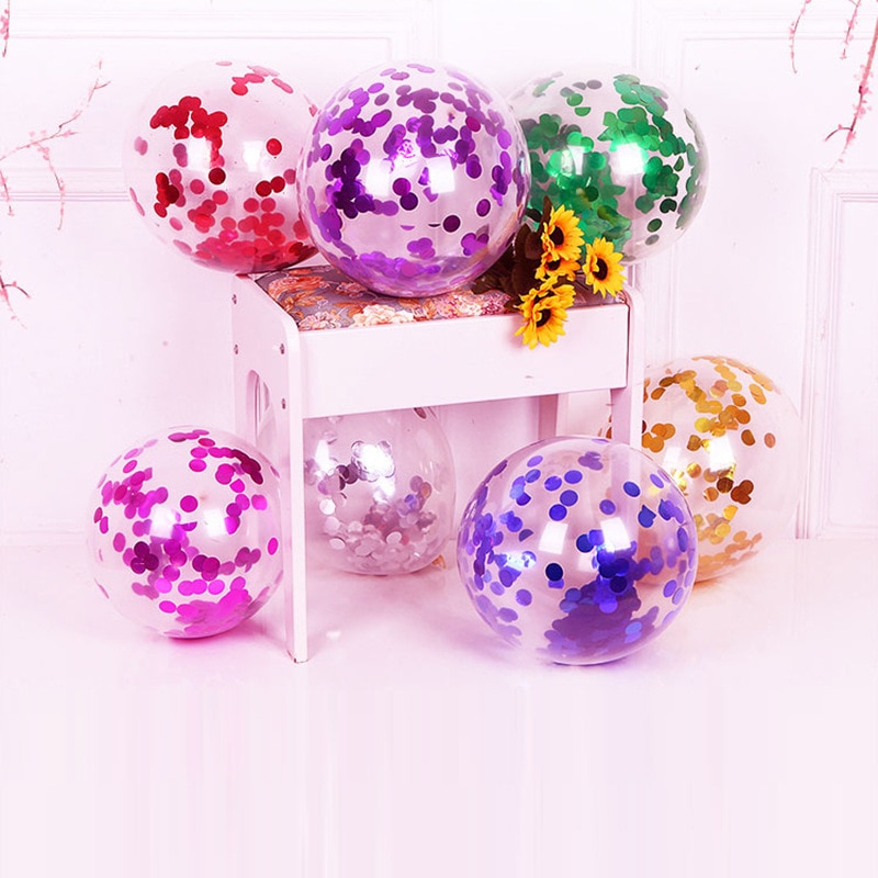 Latex Confetti Filled Balloons (10pcs)