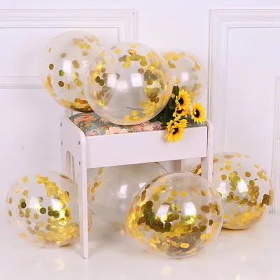 Latex Confetti Filled Balloons (10pcs)