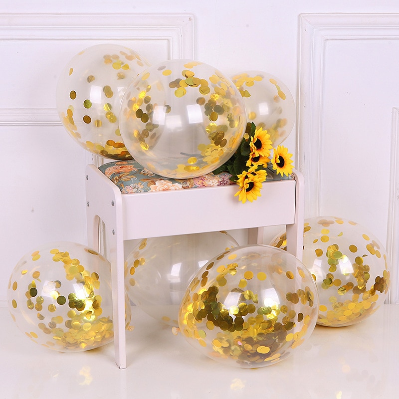 Latex Confetti Filled Balloons (10pcs)