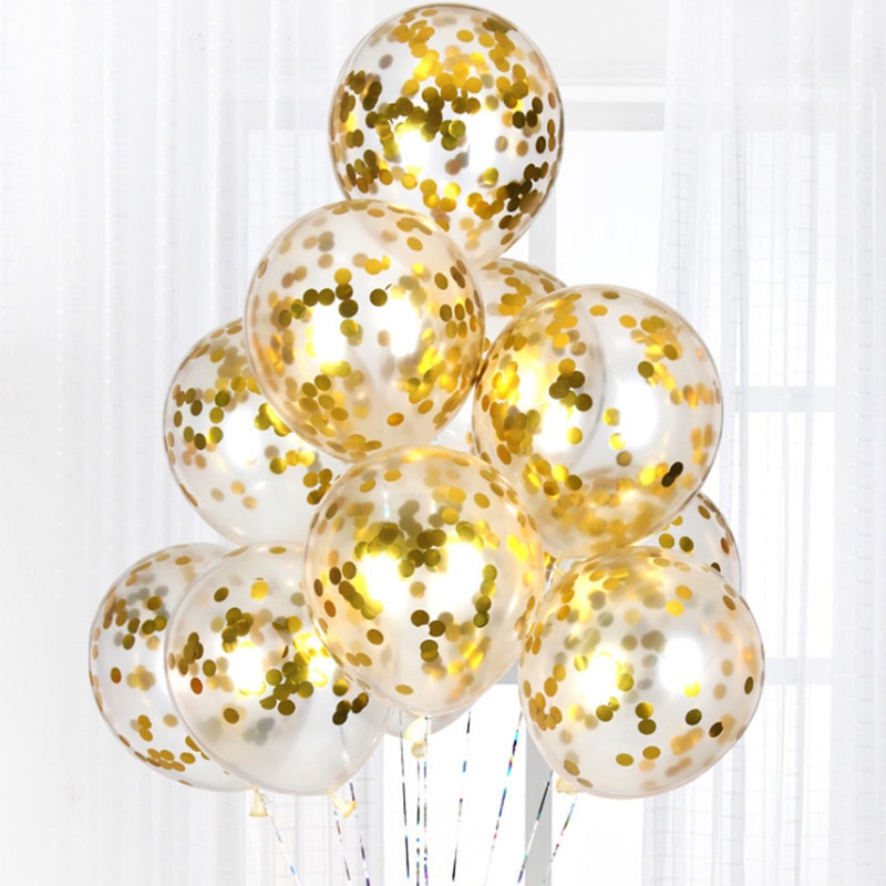 Latex Confetti Filled Balloons (10pcs)