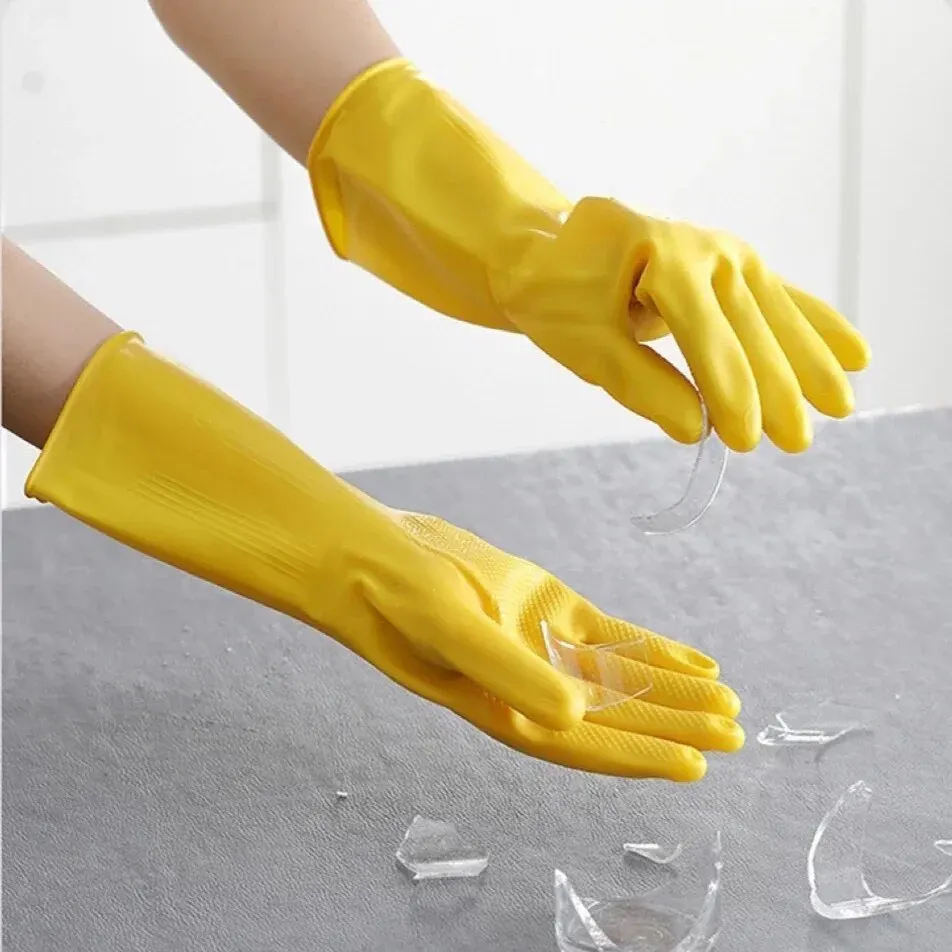 Latex Dishwashing Gloves Waterproof Household Kitchen Washing Bowl Washing Clothes Vegetable Cleaning Household Latex Dishwashing Gloves Waterproof Household Kitchen Washing Bowl Washing Clothes Vegetable Cleaning Household