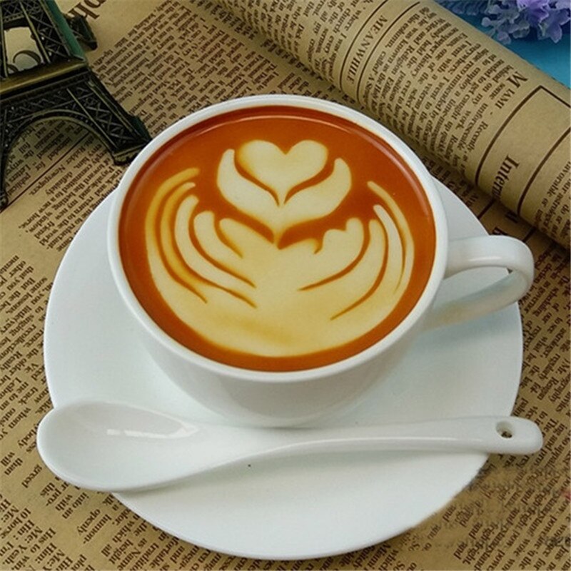 Latte Art Stencils Coffee Dusters (16 Pcs)