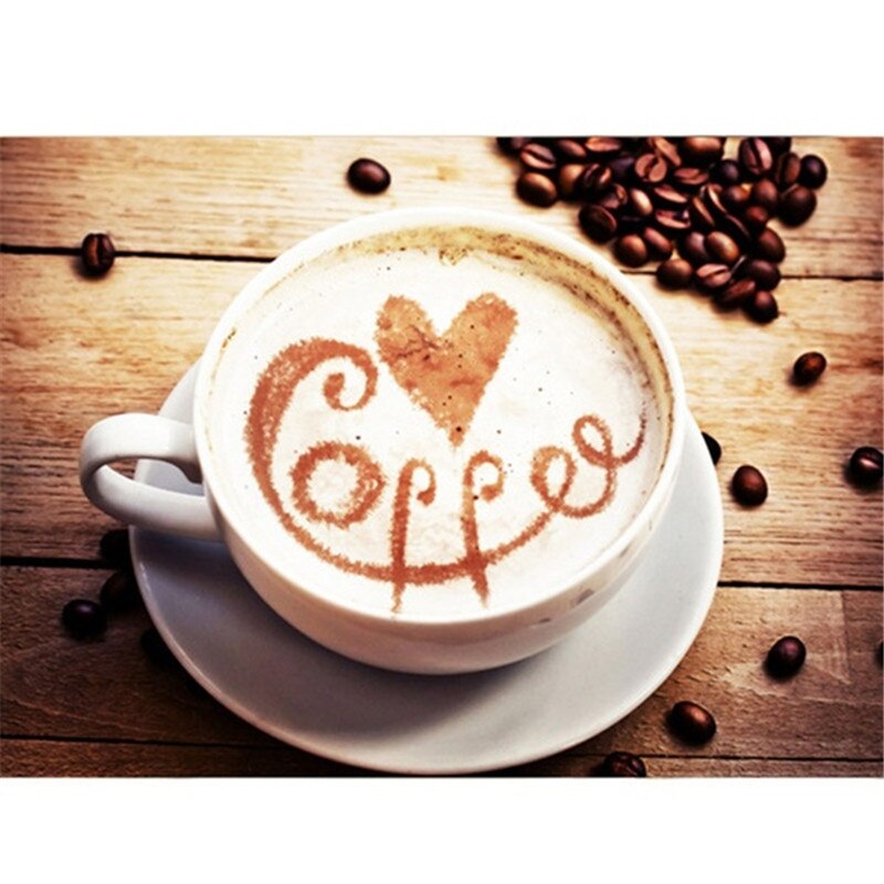 Latte Art Stencils Coffee Dusters (16 Pcs)
