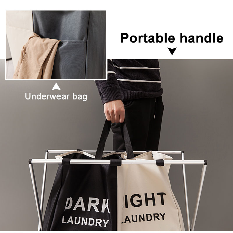 Laundry Basket Sorter Three-Tone Segregation Laundry Basket Sorter Three-Tone Segregation