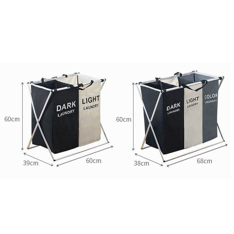 Laundry Basket Sorter Three-Tone Segregation Laundry Basket Sorter Three-Tone Segregation