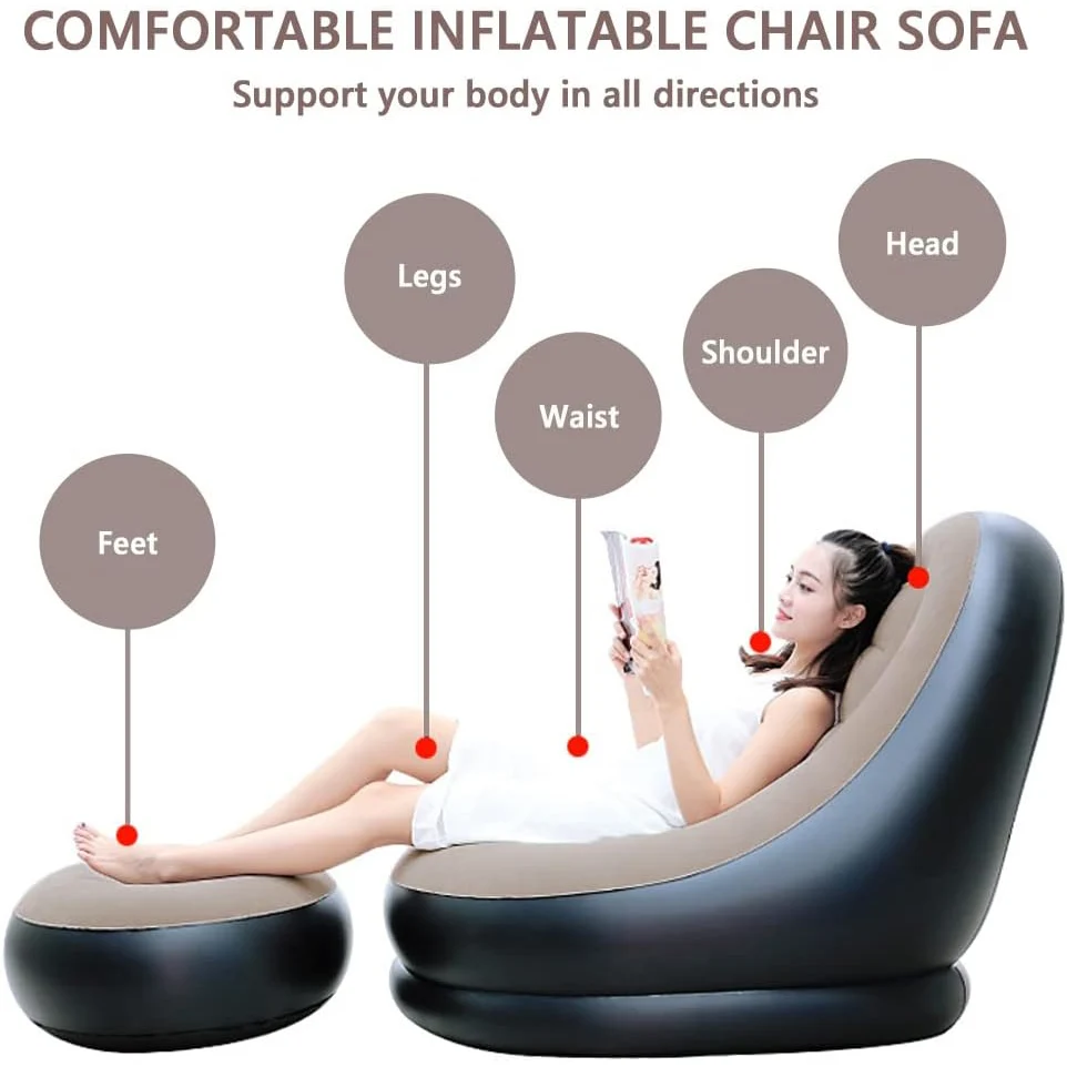 Lazy BeanBag Sofas Cover Chair Lounger Seat Bean Bag Pouf Puff Couch Tatami Living Room High Quality Inflatable Bed