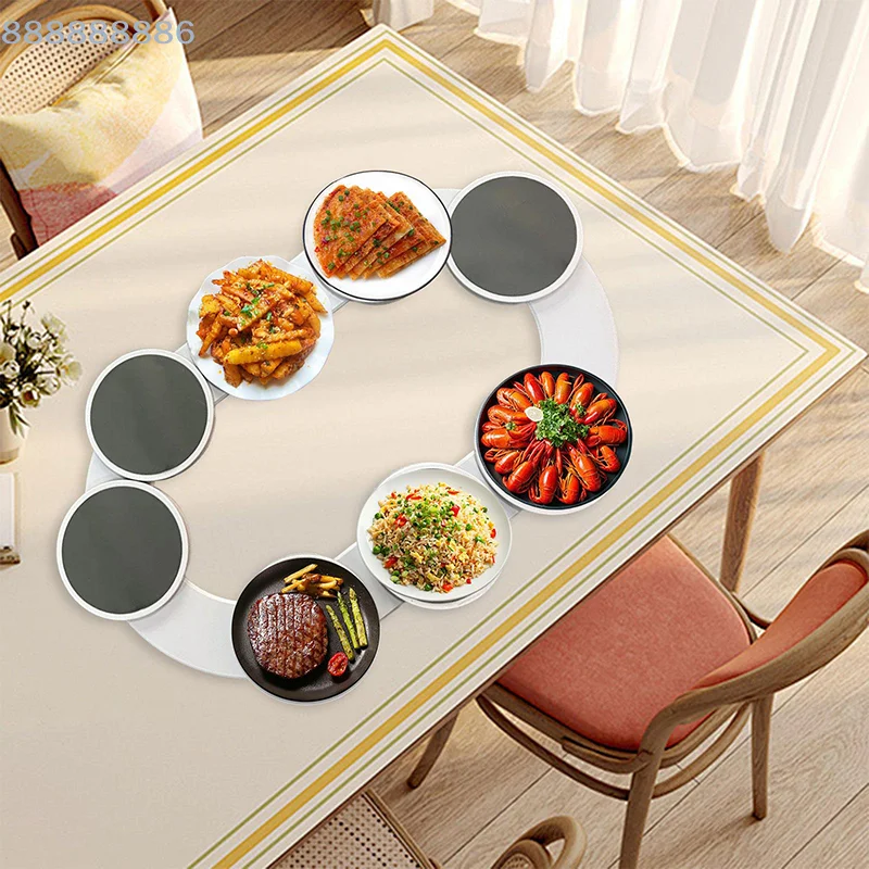 Lazy Susan Rotating Serving Stand with 8 Trays – Non-Slip Dining Table Organizer