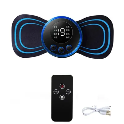 LCD Display Neck Massage Electric Massager Cervical Neck Back Patch 8 Mode Pulse Muscle Stimulator Portable With Remote
