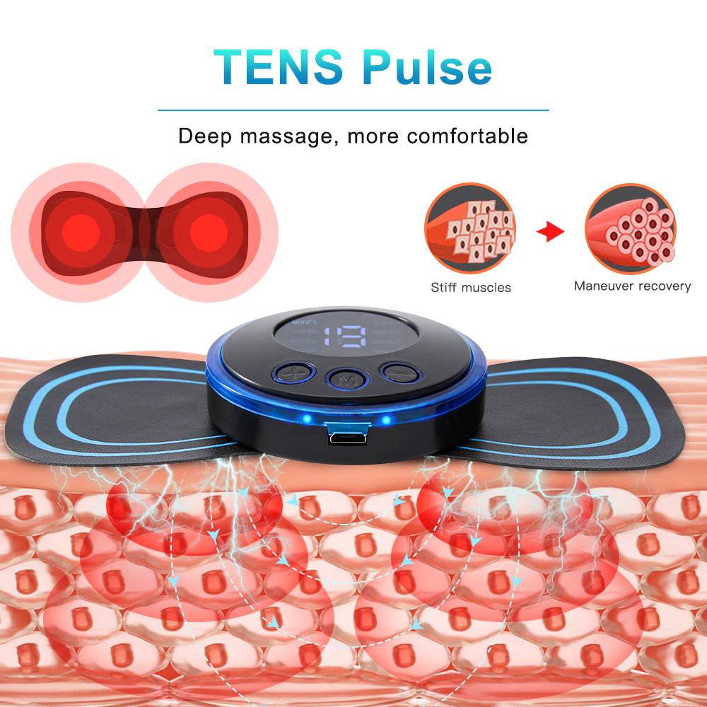 LCD Display Neck Massage Electric Massager Cervical Neck Back Patch 8 Mode Pulse Muscle Stimulator Portable With Remote