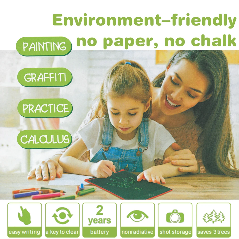LCD Drawing Tablet 8.5″ Colorful Writing Tablet Electronics Graphic Board Ultra-thin Portable Handwriting Pads Kids