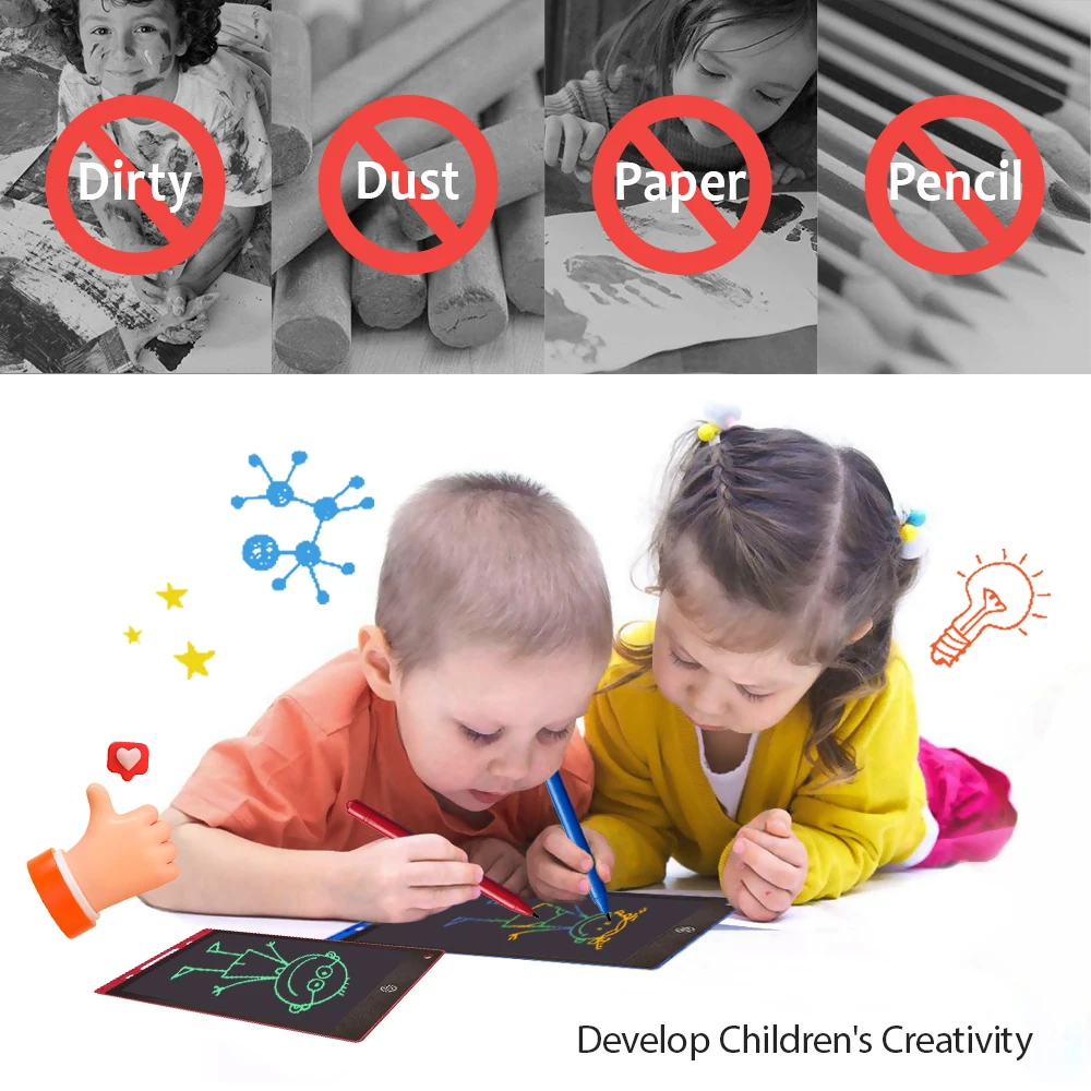 LCD Drawing Tablet 8.5″ Colorful Writing Tablet Electronics Graphic Board Ultra-thin Portable Handwriting Pads Kids