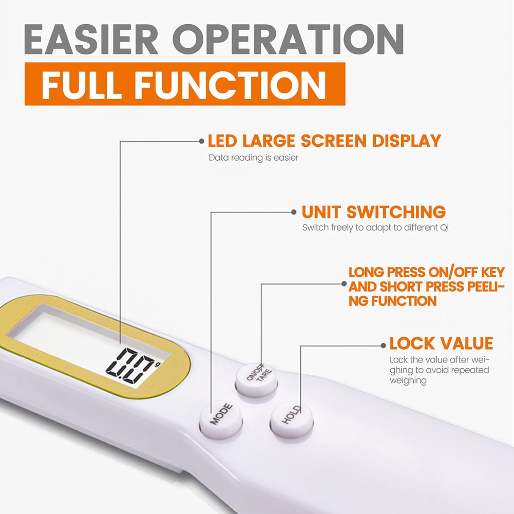 LCD Screen Digital Scale Scoop