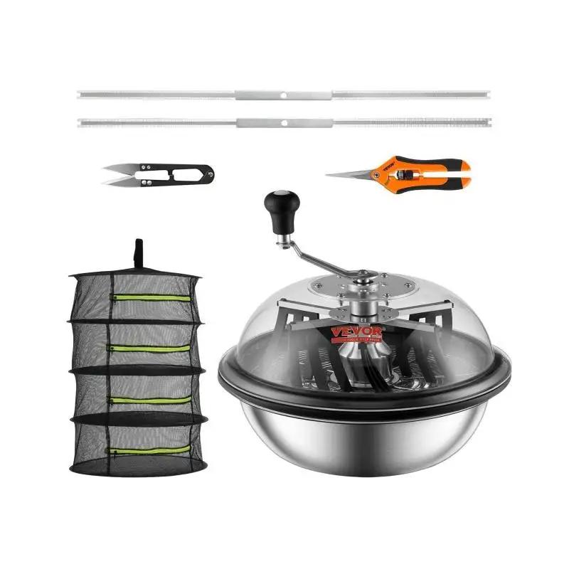 Leaf Bowl Trimmer 16″,19″,24″ Trimmer Bowl Manual Bud Trimmer with Stainless-Steel Blades for Twisted Spin Cut Clear