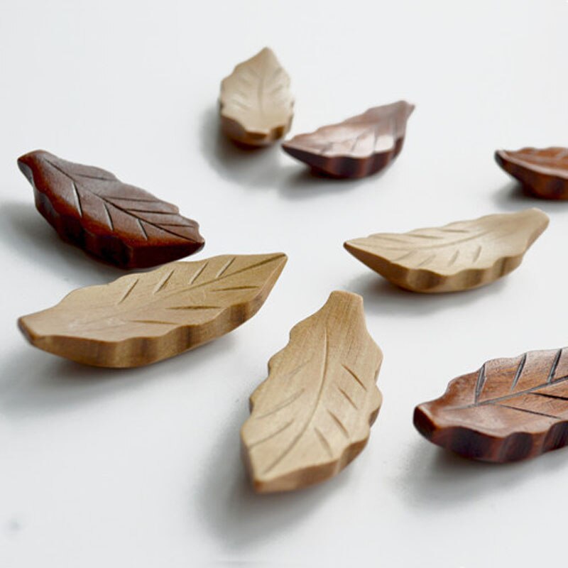 Leaf Chopstick Stands Wood Chopstick Holder (2Pcs)