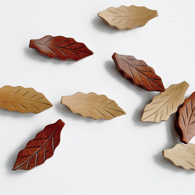 Leaf Chopstick Stands Wood Chopstick Holder (2Pcs)