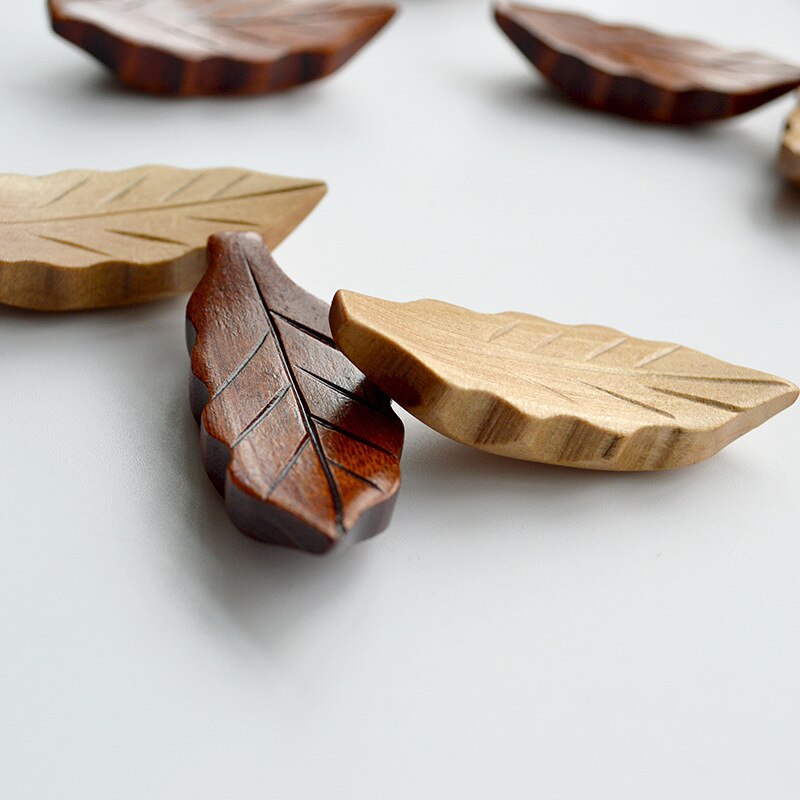 Leaf Chopstick Stands Wood Chopstick Holder (2Pcs)