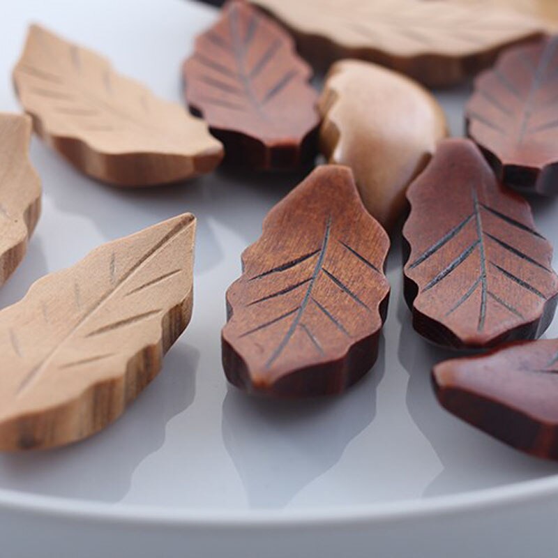 Leaf Chopstick Stands Wood Chopstick Holder (2Pcs)