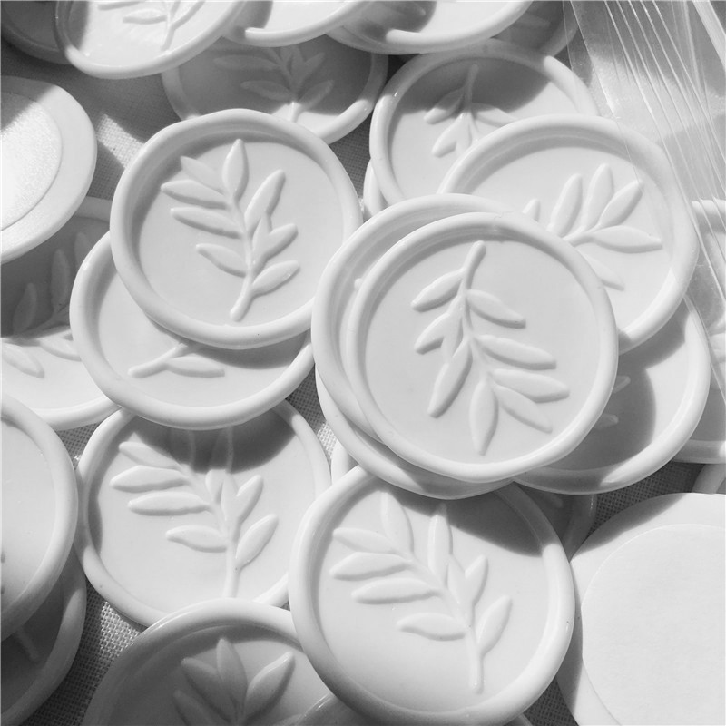 Leaf Design Wax Stamp Stickers (15 pcs)