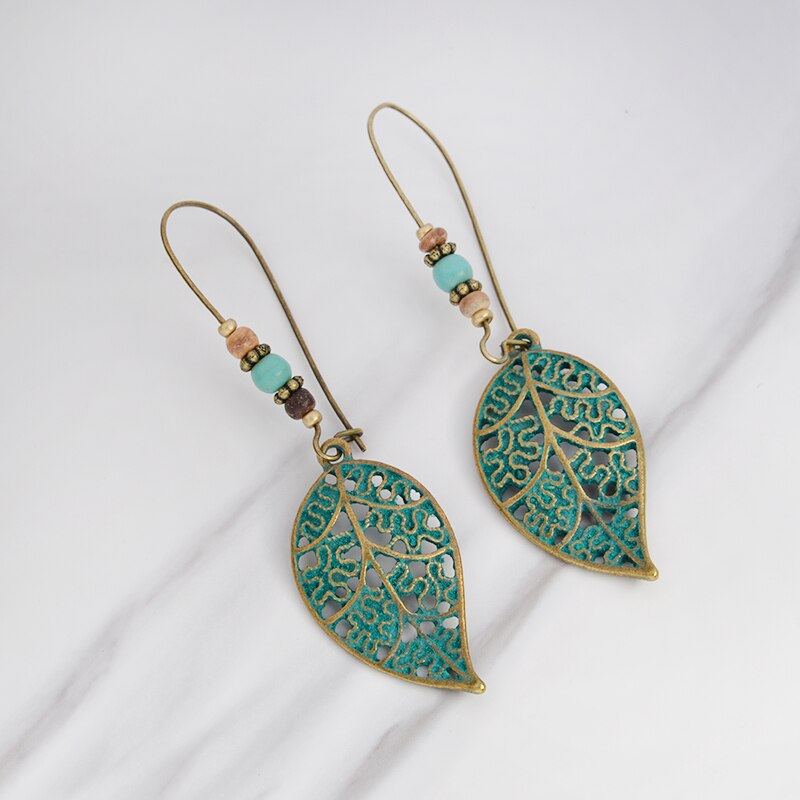 Leaf Earrings Rustic Drop Dangle Leaf Earrings Rustic Drop Dangle